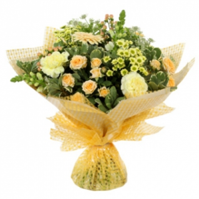 Sunrise - Energise their day with a stunning surprise. A warm collection of seasonal flowers artistically arranged by an artistic florist. Available for same day delivery when ordered before 2pm.