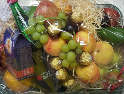 Just Fruit - Seasonal fruit of the day for that healthy option or special surprise to loved ones and does include sweet treats and fruit juice - perfect for all occasions including get well wishes
