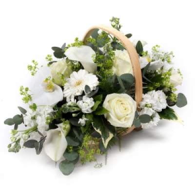 Scented Moonlight 
 - A luxurious basket filled with a selection of the finest blooms, designed in a serene colourway.
