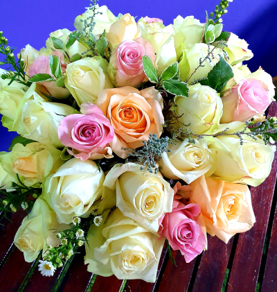 Twilight Whispers - Delight in a charming bouquet of pastel roses from Pattingtons Florist, expertly arranged to bring soft, romantic beauty to any occasion. Featuring a delicate mix of soft pinks, lavender, and creamy hues, this fresh, hand-tied arrangement is perfect for expressing appreciation, love, or sympathy with elegance.